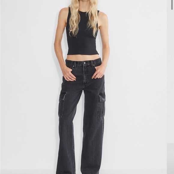 Denim Forum Denim - Denim Forum Farrah Cargo Jeans